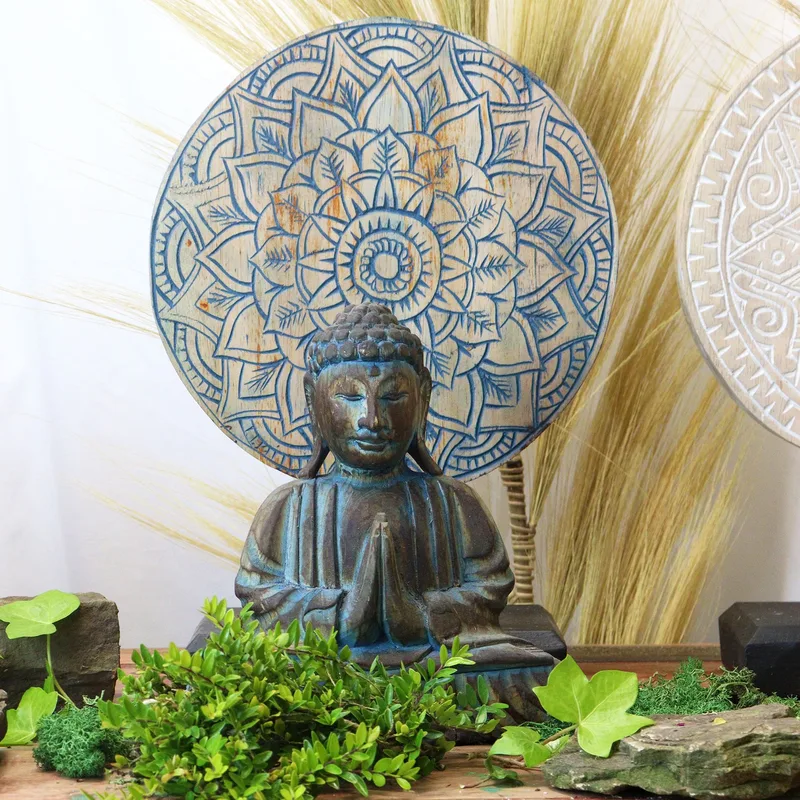 Buddha Feng Shui Set Fiore Mandala Blu — foto 4