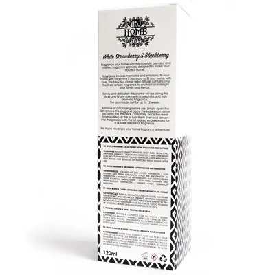 120ml Reed Diffusore Bianco Strawberry & Blackberry