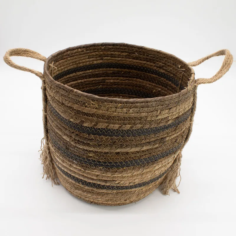 Bananna Leaf & Seagrass Large Baskets Naturale Browns Set of 3 — foto 2