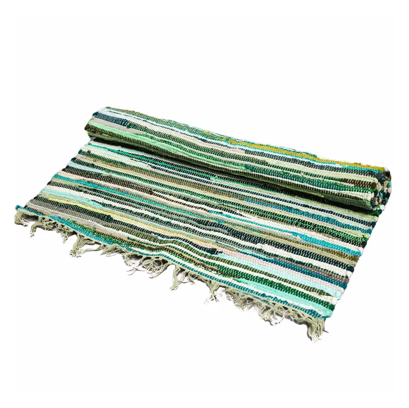 Large Rag Rug 150x90cm premium quality Naturale Greens