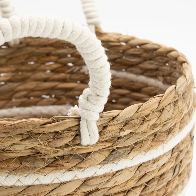 Cotton & Seagrass Large Baskets – Naturale Stripes – Set of 3 — foto 6