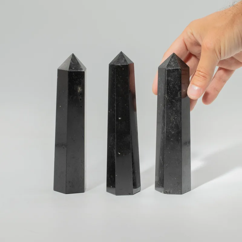 Gemstone Six Face Obelisk Point approx 17cm Nero Tourmaline — foto 3