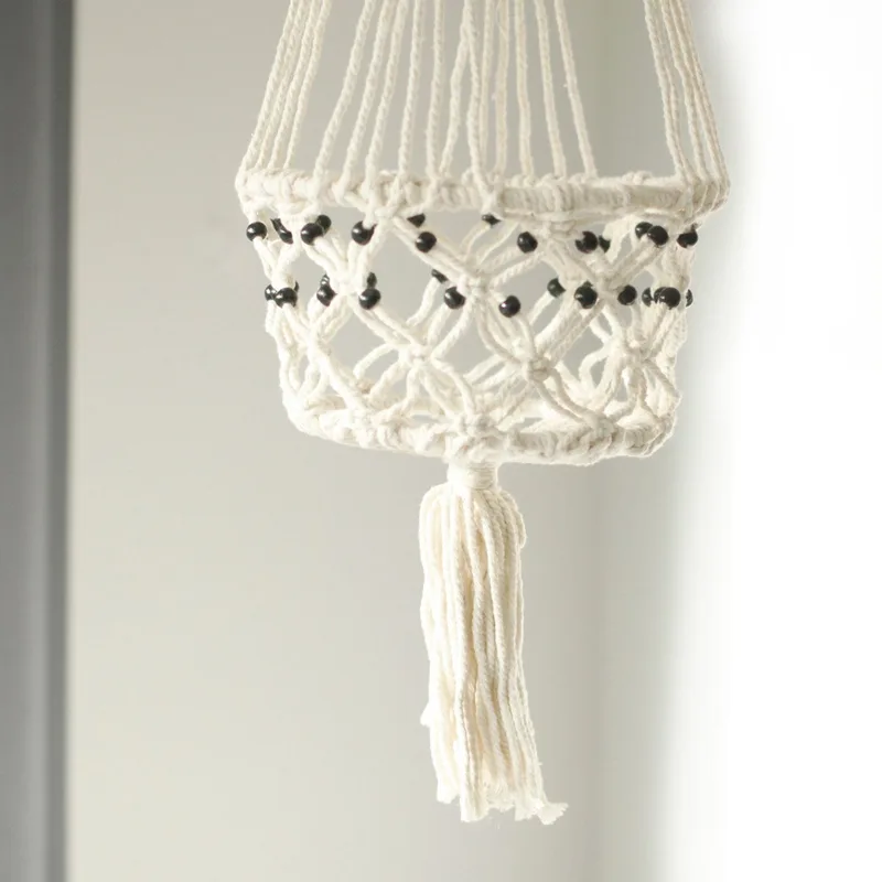 Macrame Pot Porta Lrg Single Beaded — foto 3