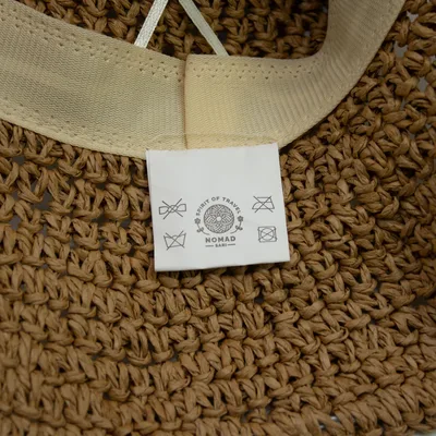 Nomad Sari Floppy Straw Sun Hat Coffee & Daiseys — foto 5