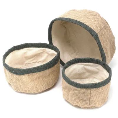 Set of 3 Naturale Jute Baskets Charcoal — foto 3