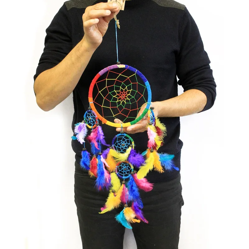 Bali Dreamcatcher - Large Round - Rainbow — foto 1