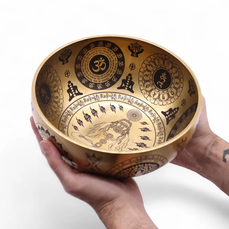 Puro Brass Etched Yogi Set of 4 Approx 3.85kg — foto 4