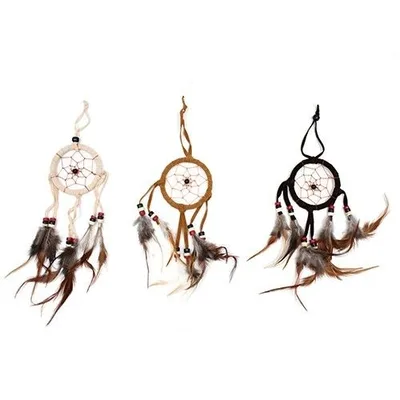 Bali Dreamcatcher - Small Round - Cream/Coffee/Choc — foto 1