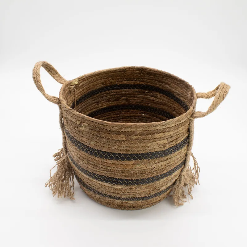 Bananna Leaf & Seagrass Large Baskets Naturale Browns Set of 3 — foto 3