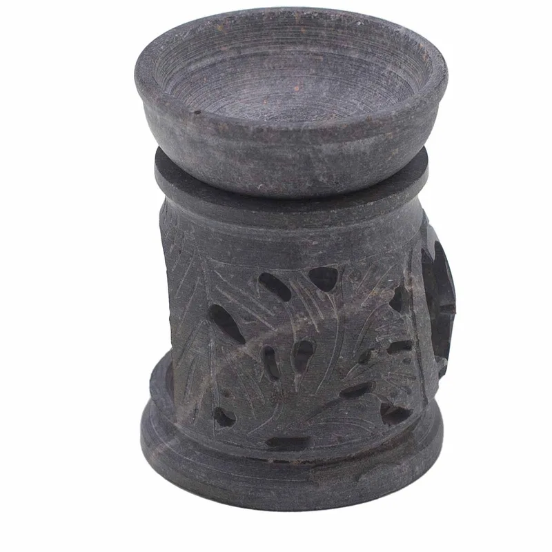 Small Soapstone Olio Bruciatore 8cm - Om — foto 1