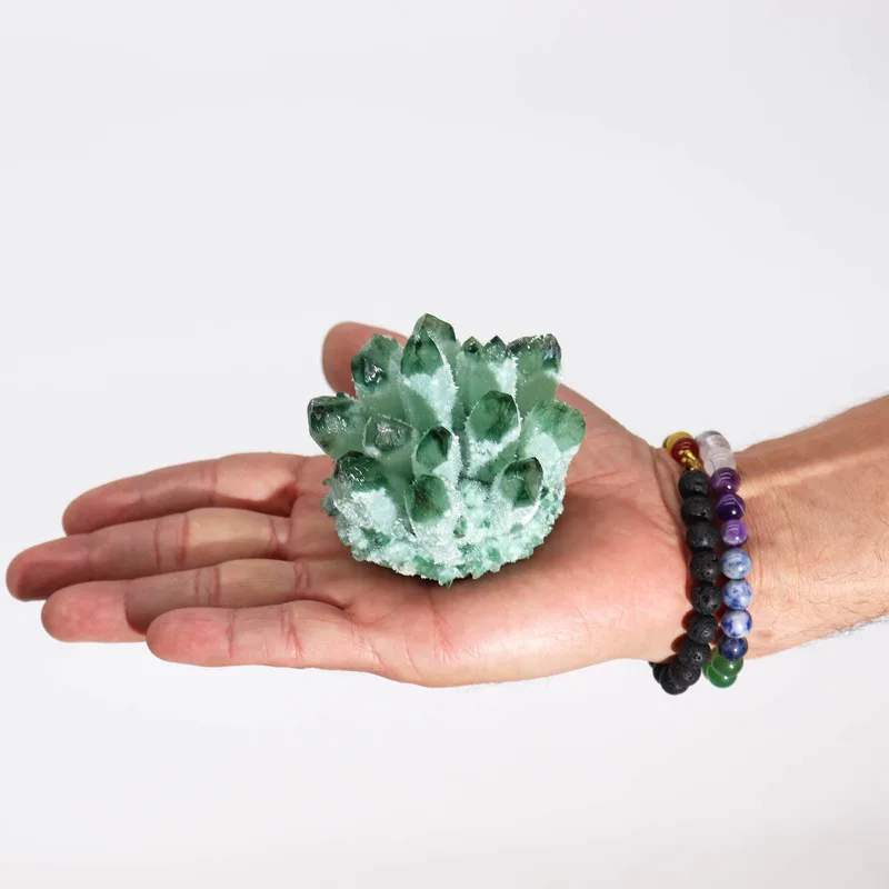 Crafted Quartz Cluster Verde Ghost Quartz — foto 1
