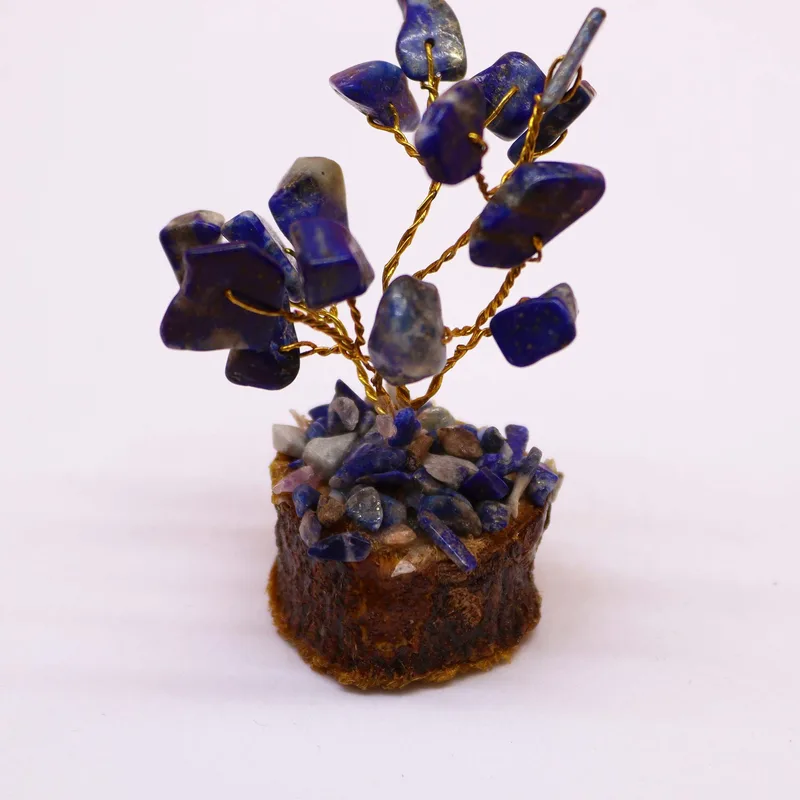 Mini Gemstone Trees On Legno Base - Sodalite (15 stones) — foto 1