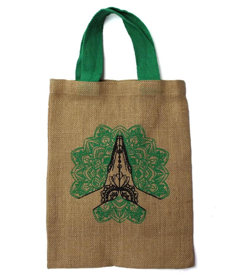 Jute Tote Bag - Mystic designs - Mandala Rosa — foto 3