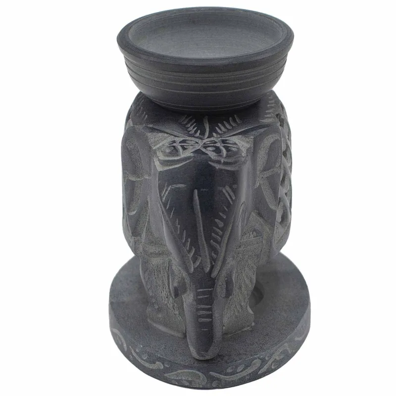Soapstone Olio Bruciatore 10.5cm Standing Elephant — foto 2