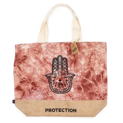All Naturale Bag Terracotta Stonewash Hamsa Protection