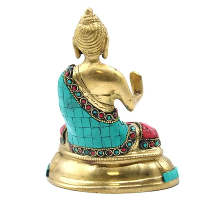 Brass Buddha Figure - Blessing - 15cm — foto 1