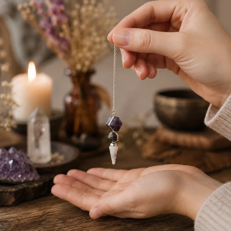Psychic Gateway Edition Three Piece Pendulum Multi Fluorite Labradorite Rainbow Moonstone — foto 2
