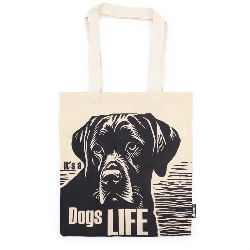 Nomad Sari Iconic Basic Tote Bag - Dog's Life - Naturale 4oz