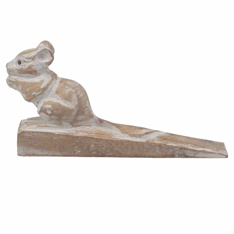 Hand carved Doorstop Dormouse