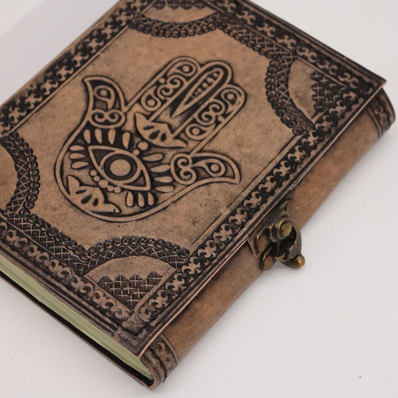 Hamsa Esoteric Notebook Antique Grey 200 pages Stich Edge 17.5x12.5x3cm — foto 1