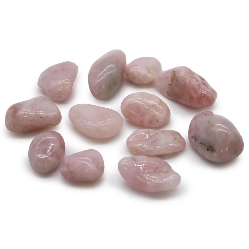 Bag of 12 Medium African Tumble Stones - Rosa Quartz