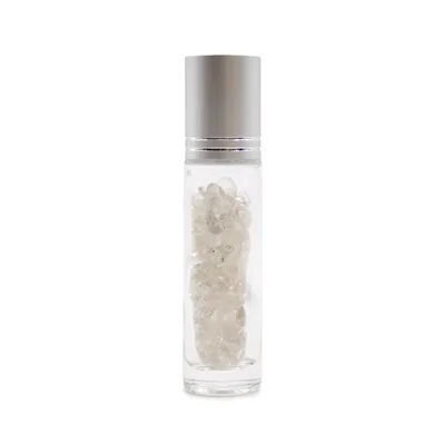 Gemstone Essenziale Olio Roller Bottle - Rock Quartz - Argento Cap + Gemstone Roller Tip for 5ml Bottle - Rock Quartz — foto 1