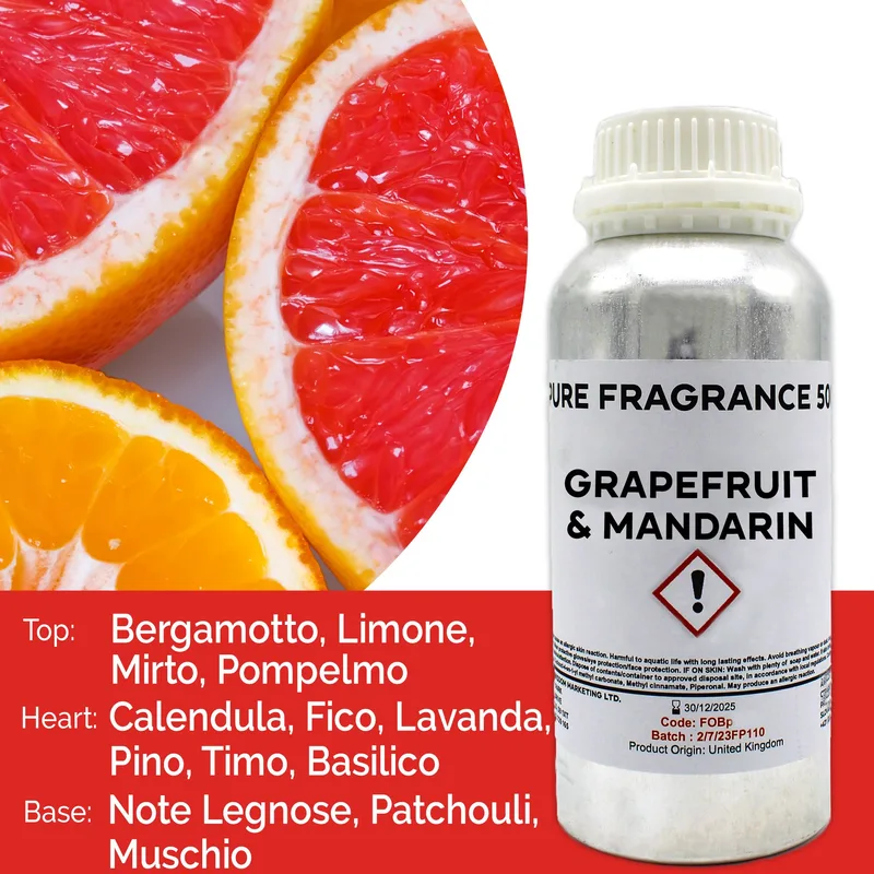 Grapefruit & Mandarin Puro Profumo Olio - 500ml — foto 4