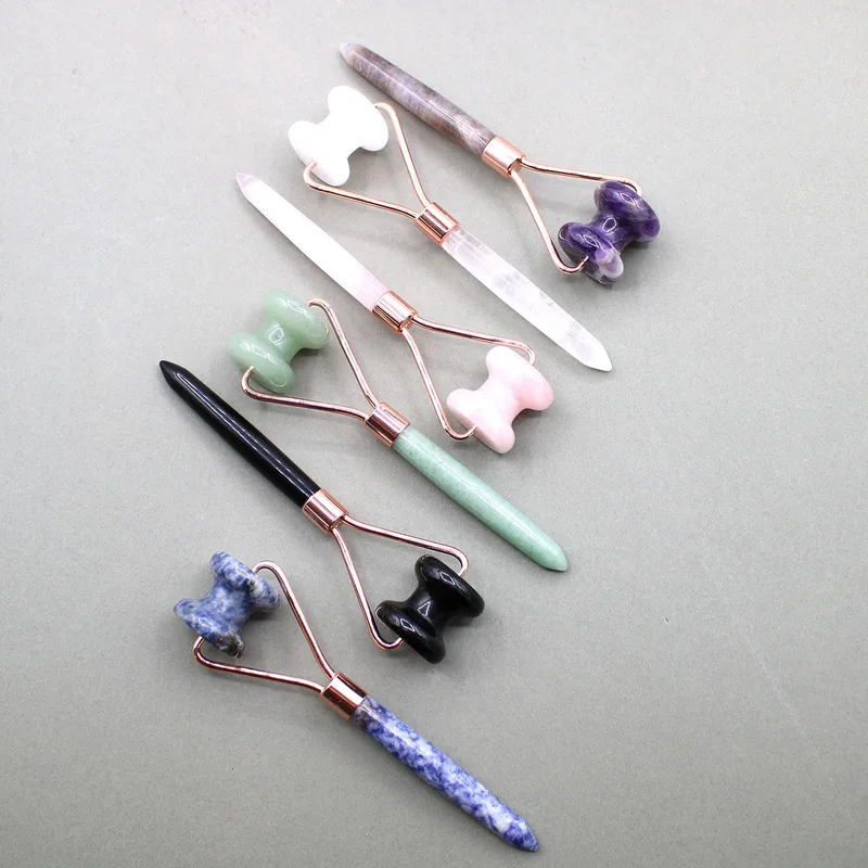 Gemstone Jawline Roller Nero Obsidian — foto 2