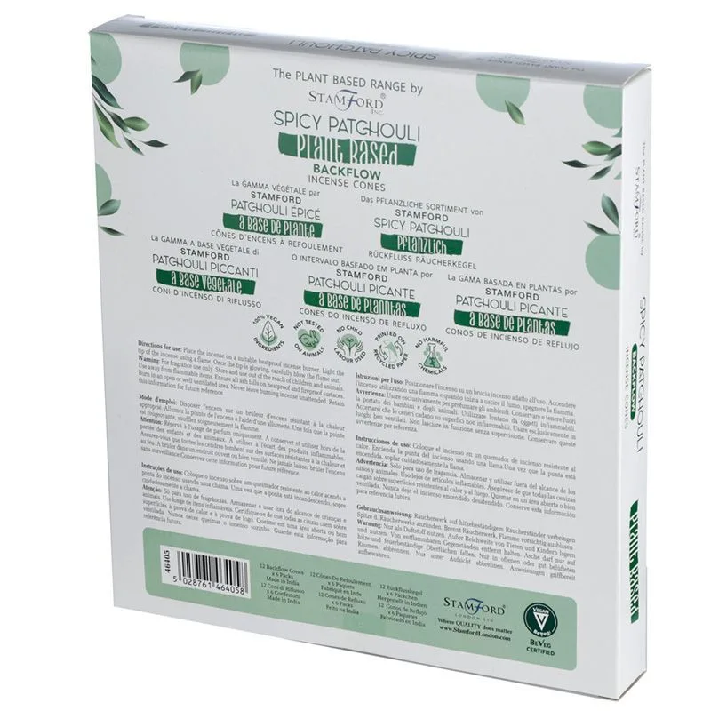 Plant Based Backflow Incenso Cones Spicy Patchouli