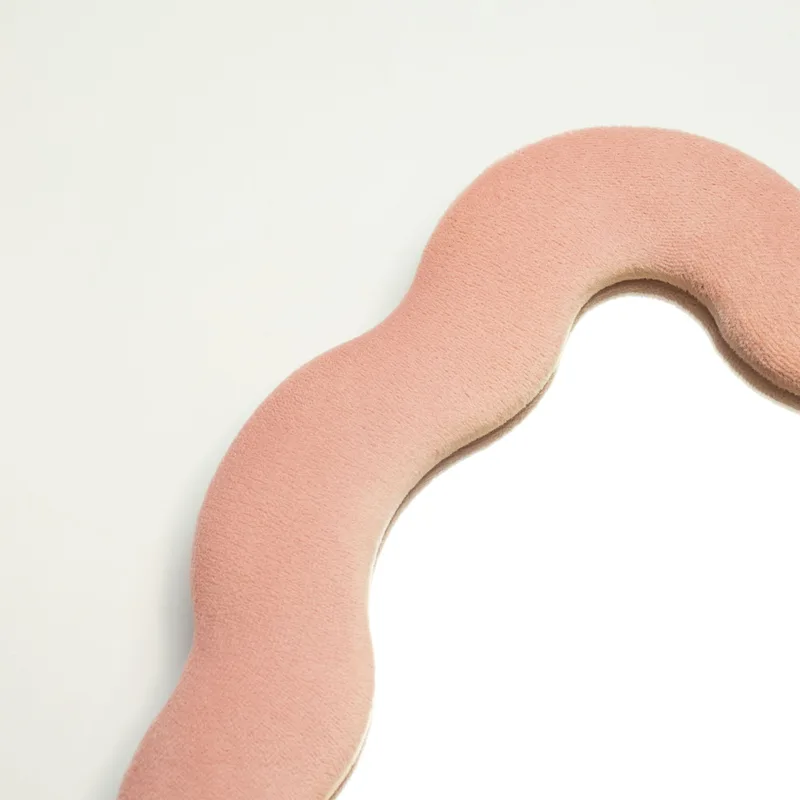 Soft Squiggly Mirror – Square Pebble – Rosa Blush — foto 1