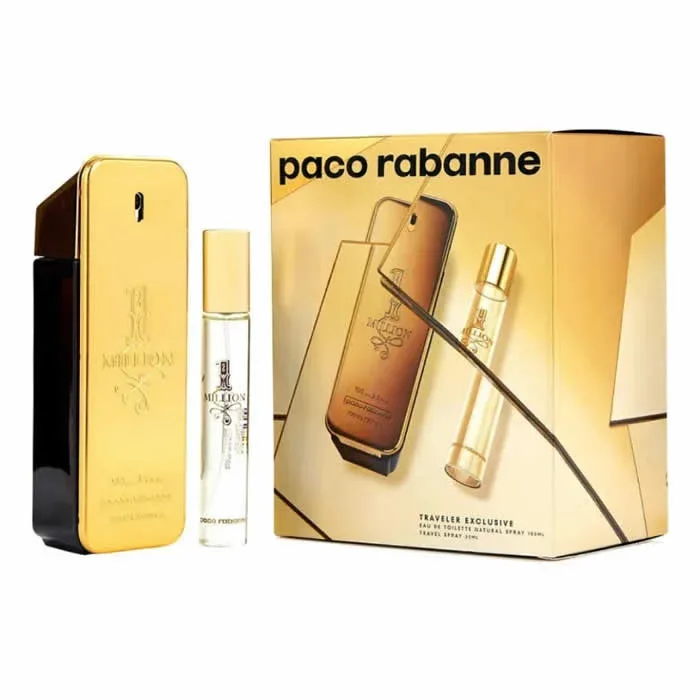 Paco Rabanne One Million Eau De Toilette Spray 100ml Set 2 Parti