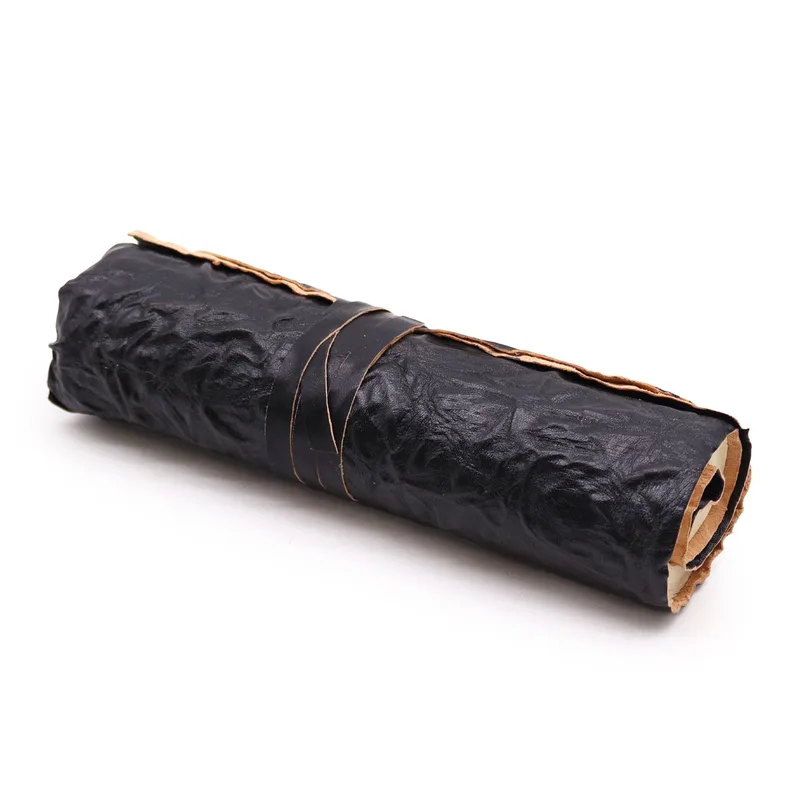 Rolled Leather Travel Notebook 96 pages Nero 21x15cm