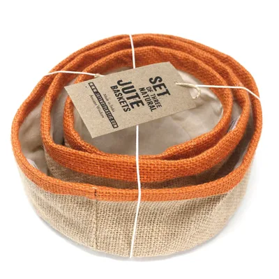 Set of 3 Naturale Jute Baskets Turmeric — foto 1