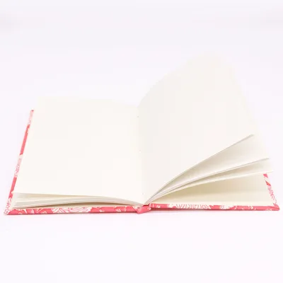Quaderno a Coperta di Cotone 20x15 cm - 96 Pagine - Motivo Floreale Rosa — foto 1