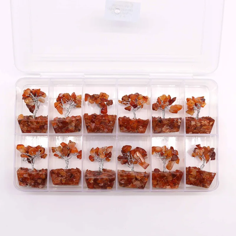 Mini Gemstone Trees On Orgonite Base - Carnelian (15 stones) — foto 5