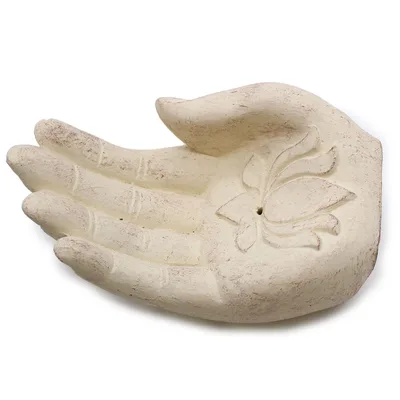 Hand Incenso Bruciatore Lotus Bianco — foto 3