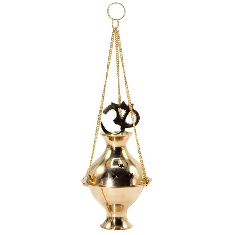 Hanging Brass Incenso Bruciatore Om