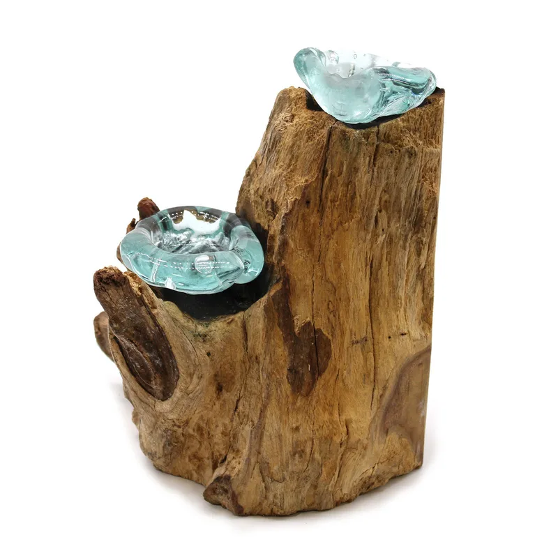 Molton Glass Candela Double Porta on Legno