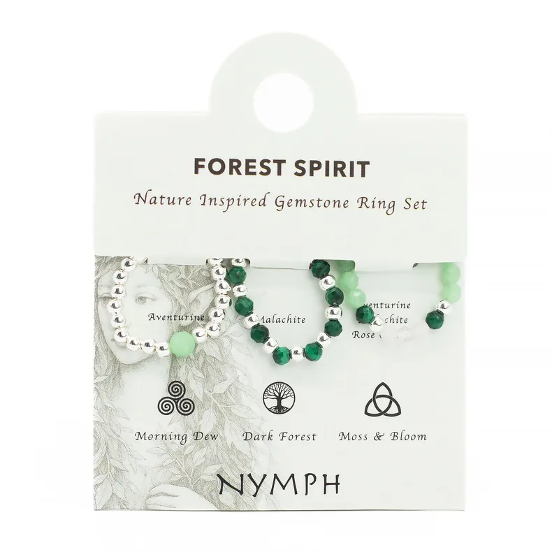 Nymph Spirit Gemstone Ring Set - Forest Spirit — foto 2