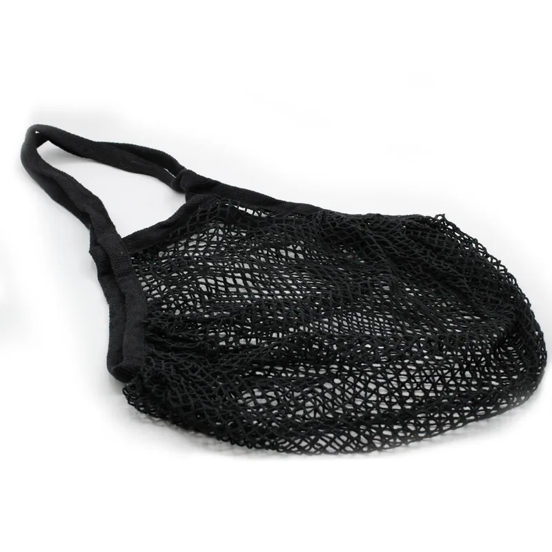 Borsa in rete di cotone puro - Nera