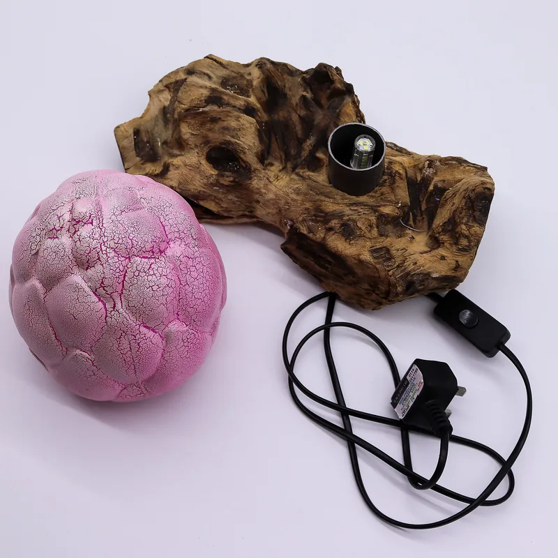 DriftGlow Lamp Crackle Lotus Fiore Shade Purple — foto 2