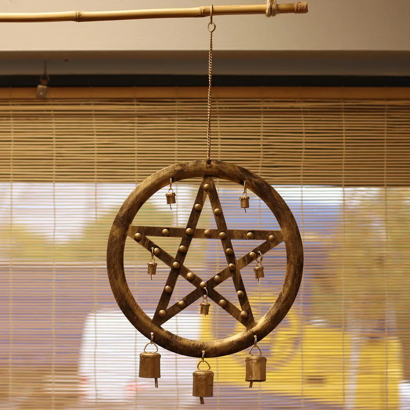 Indian Chimes Pentagon with Cow Bells 25x49cm — foto 4