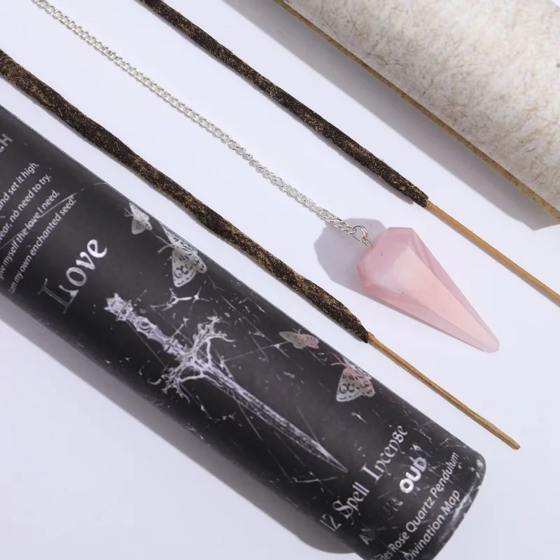 Ancient Witch Spell Incenso - Love - Rosa Quartz Pendulum — foto 3
