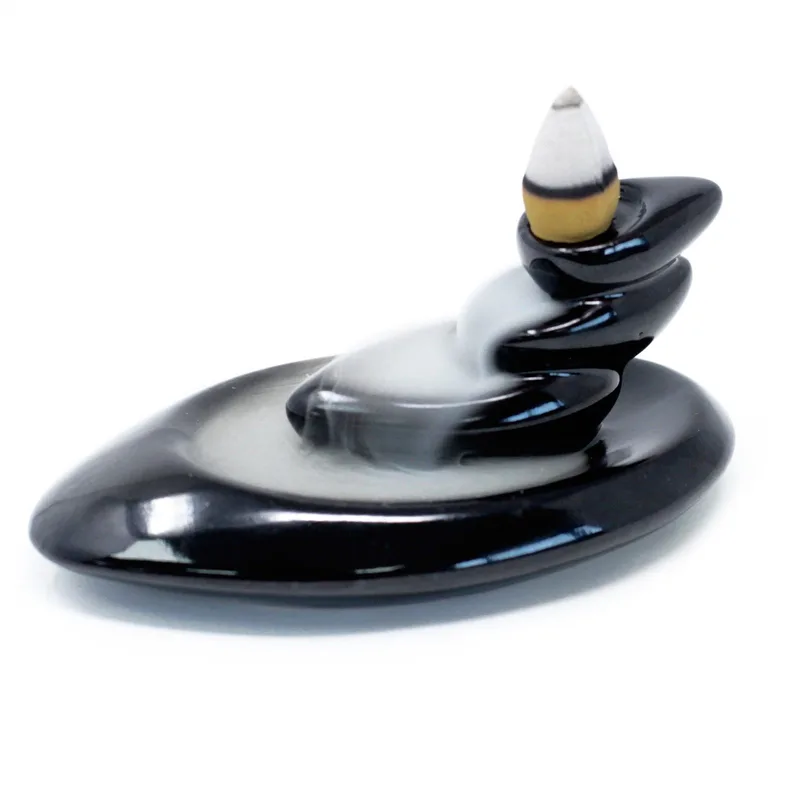 Back Flow Incenso Bruciatore - Small Pebbles