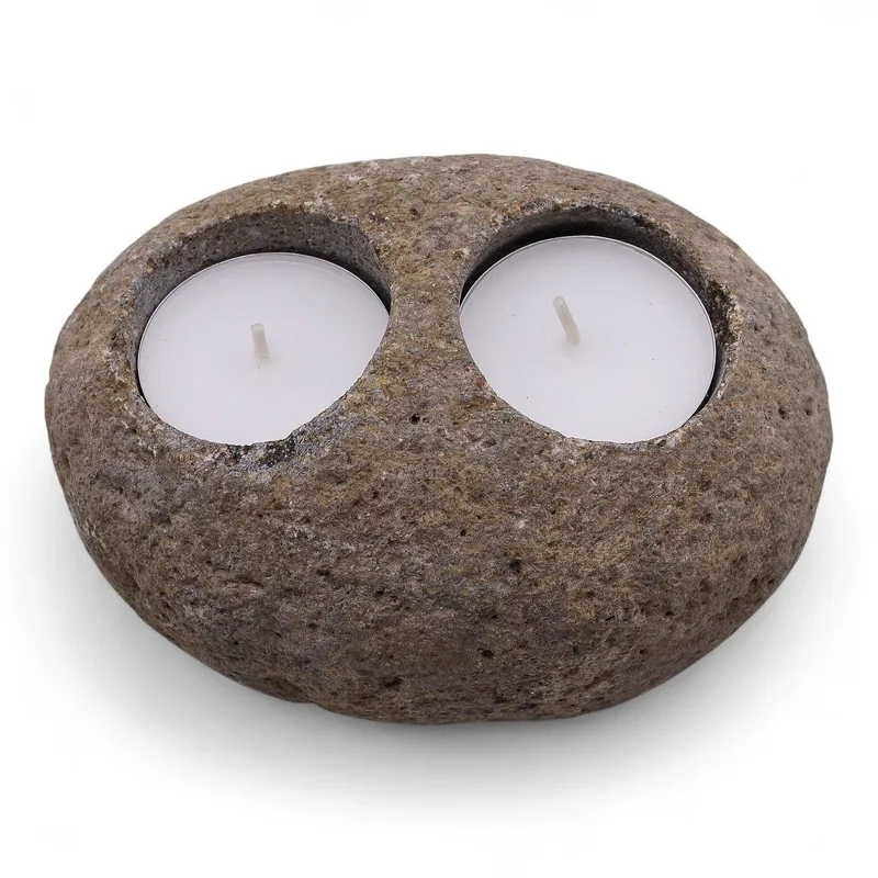 Naturale Riverstone Candela Porta - Double Nightlight