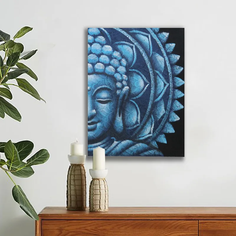 Blu Half Buddha Mandala 60x80cm — foto 1