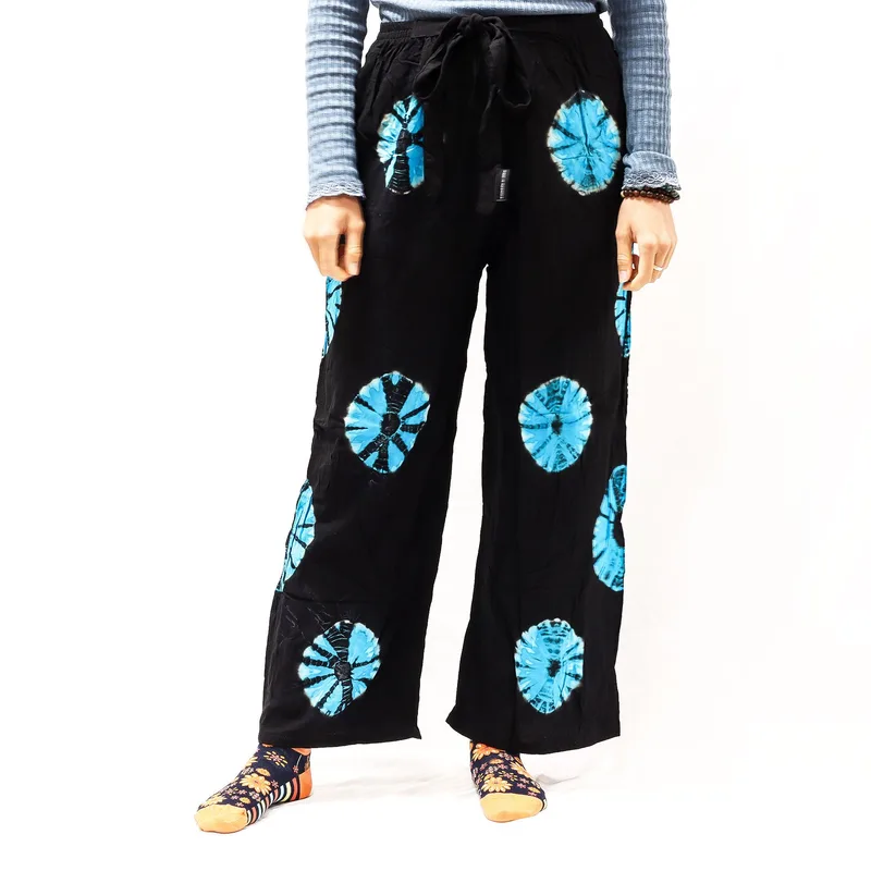 Japanese Style Lounge Pants Nero & Blu L