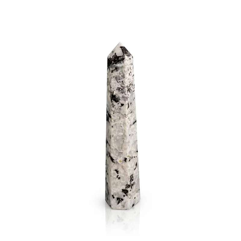 Gemstone Six Face Obelisk Point approx 17cm - Rainbow Moonstone — foto 5