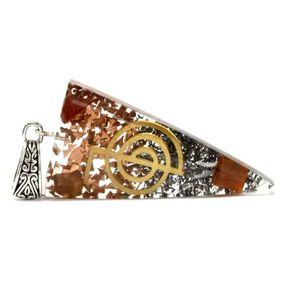 Orgonite Power Pendant Three Metals Power Point