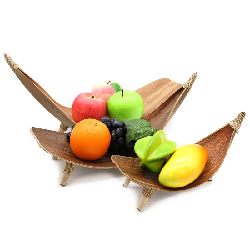 Coconut Leaf Fruit Bowl Set Naturale — foto 3